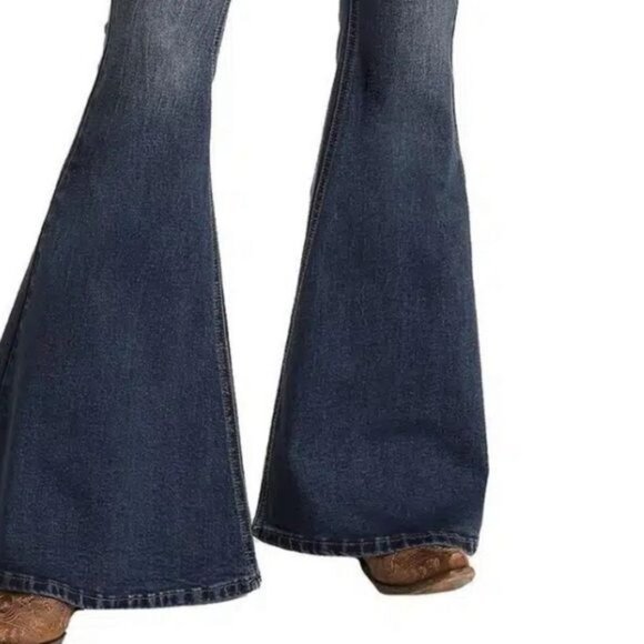 Bamboo Womens Flare Jeans Size 11 Blue Denim - Picture 8 of 11